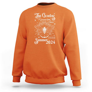 The Cicada Reunion U.S Tour 2024 Sweatshirt Broods XIII & XIX Cicadas Concert Fest TS09 Orange Print Your Wear