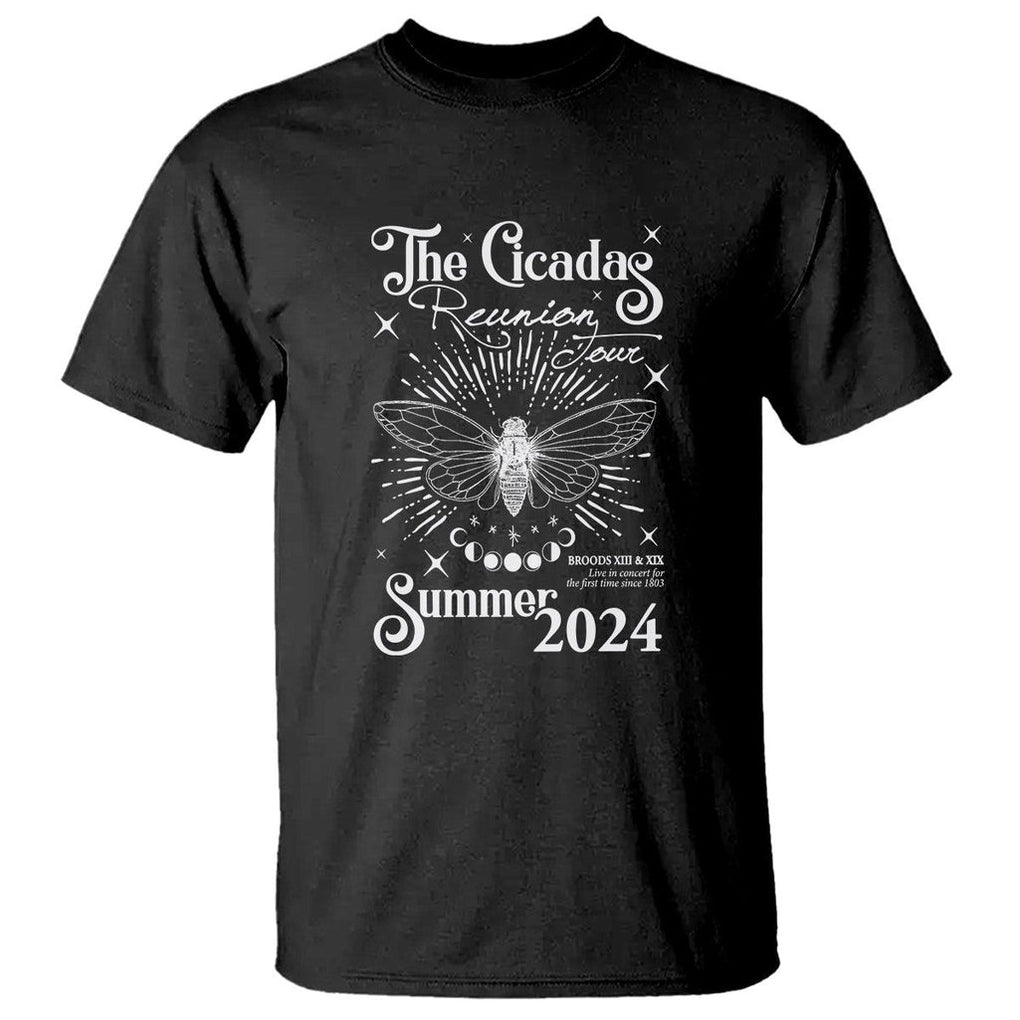 The Cicada Reunion U.S Tour 2024 T Shirt Broods XIII & XIX Cicadas Concert Fest TS09 Black Print Your Wear