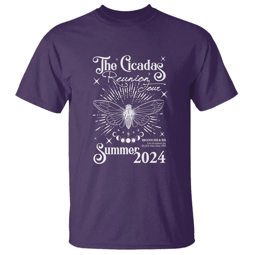 The Cicada Reunion U.S Tour 2024 T Shirt Broods XIII & XIX Cicadas Concert Fest TS09 Purple Print Your Wear