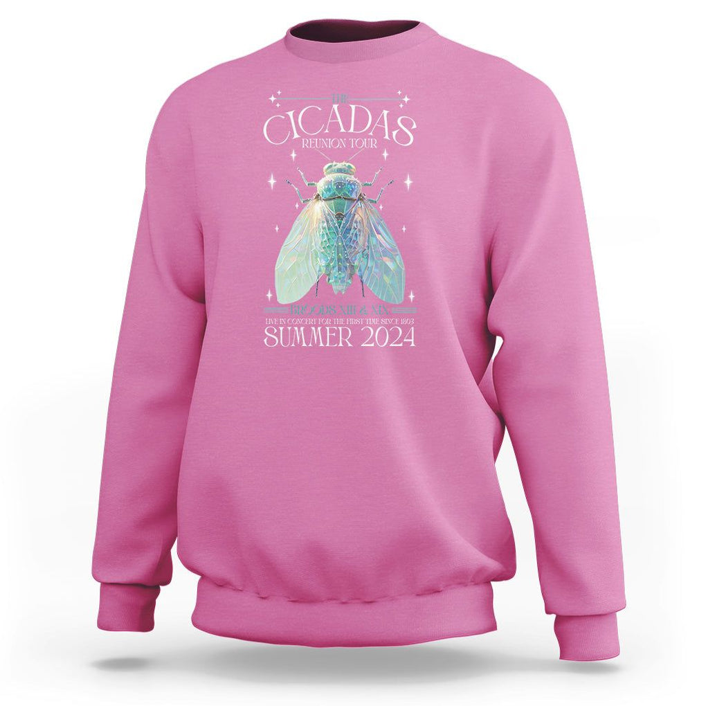 The Cicada Reunion U.S Tour 2024 Sweatshirt Broods XIII & XIX Cicadas Concert Fest TS09 Azalea Print Your Wear