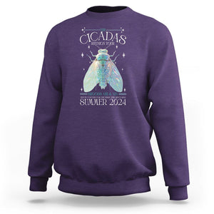 The Cicada Reunion U.S Tour 2024 Sweatshirt Broods XIII & XIX Cicadas Concert Fest TS09 Purple Print Your Wear