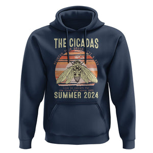The Cicada Reunion U.S Tour 2024 Hoodie Broods XIII & XIX Summer Cicadas Concert Fest TS09 Navy Print Your Wear