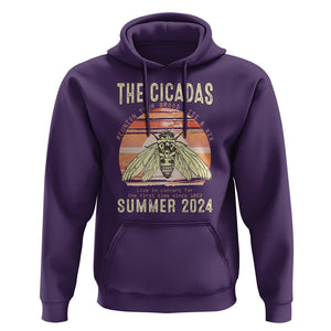 The Cicada Reunion U.S Tour 2024 Hoodie Broods XIII & XIX Summer Cicadas Concert Fest TS09 Purple Print Your Wear