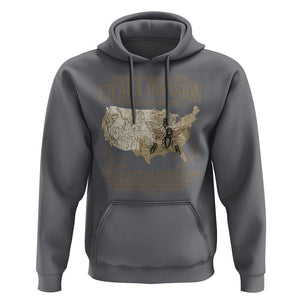 The Cicada Reunion U.S Tour 2024 Hoodie States Of Cicada Double Brood XIII & XIX American Map TS09 Charcoal Print Your Wear