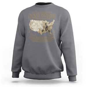 The Cicada Reunion U.S Tour 2024 Sweatshirt States Of Cicada Double Brood XIII & XIX American Map TS09 Charcoal Print Your Wear