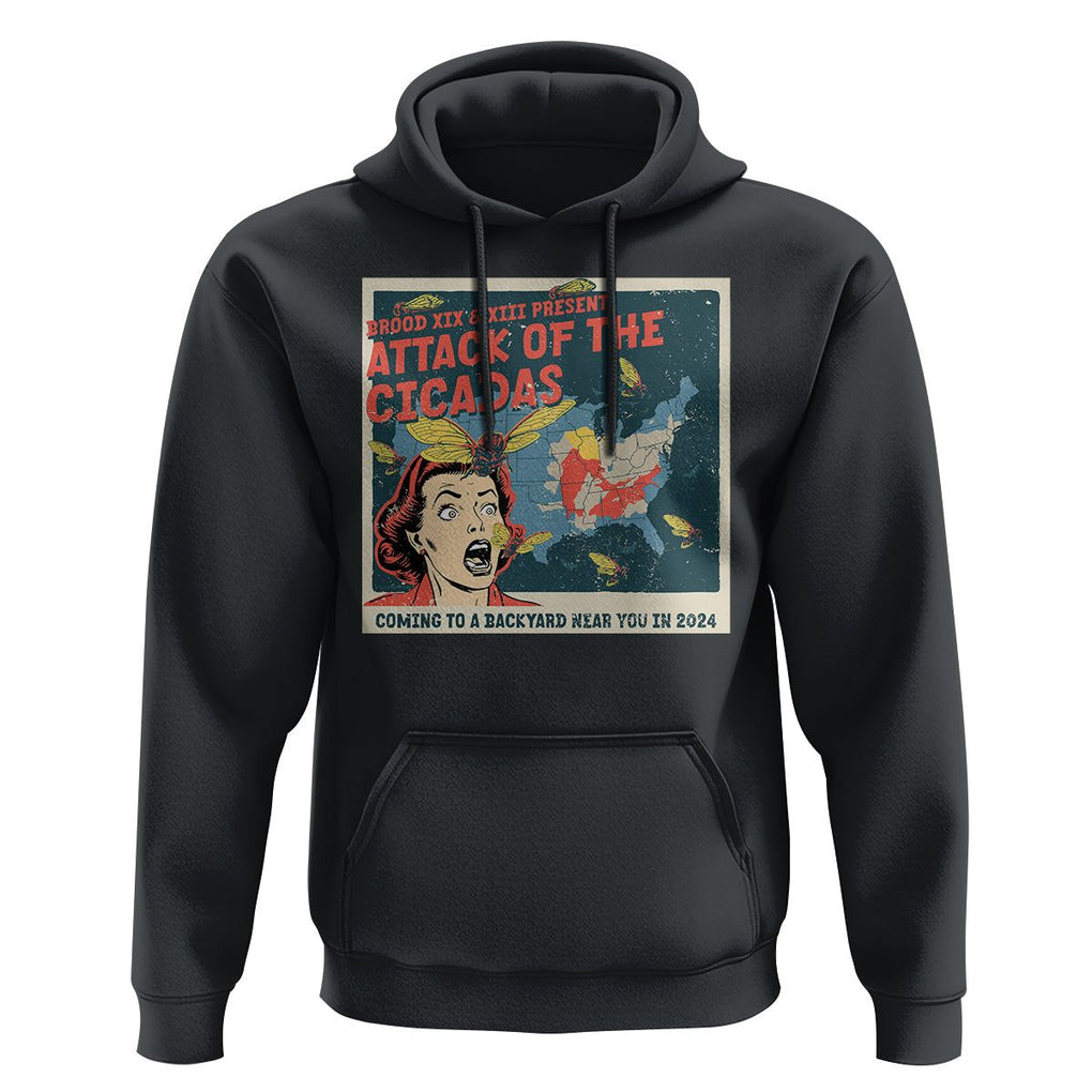 Funny Attack Of The Cicadas U.S Tour 2024 Hoodie TS09 Black Print Your Wear