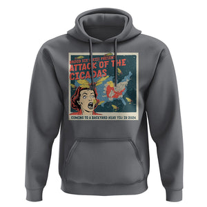 Funny Attack Of The Cicadas U.S Tour 2024 Hoodie TS09 Charcoal Print Your Wear