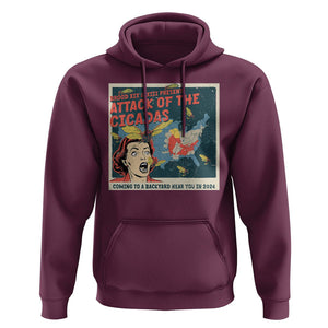 Funny Attack Of The Cicadas U.S Tour 2024 Hoodie TS09 Maroon Print Your Wear