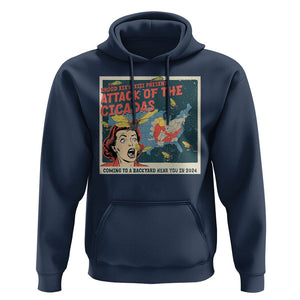 Funny Attack Of The Cicadas U.S Tour 2024 Hoodie TS09 Navy Print Your Wear