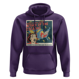 Funny Attack Of The Cicadas U.S Tour 2024 Hoodie TS09 Purple Print Your Wear