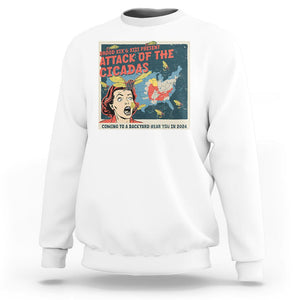 Funny Attack Of The Cicadas U.S Tour 2024 Sweatshirt TS09 White Print Your Wear