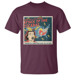 Funny Attack Of The Cicadas U.S Tour 2024 T Shirt TS09 Maroon Print Your Wear