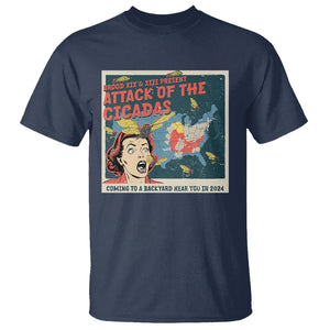 Funny Attack Of The Cicadas U.S Tour 2024 T Shirt TS09 Navy Print Your Wear