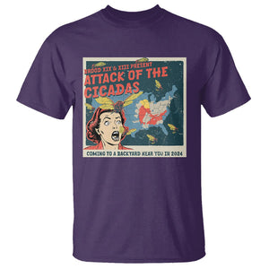Funny Attack Of The Cicadas U.S Tour 2024 T Shirt TS09 Purple Print Your Wear