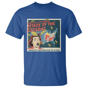 Funny Attack Of The Cicadas U.S Tour 2024 T Shirt TS09 Royal Blue Print Your Wear
