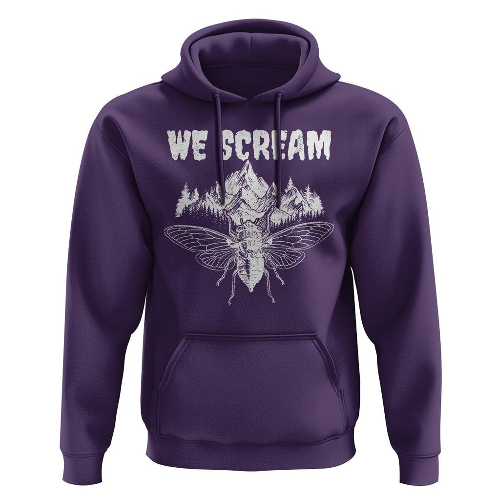 We Scream Funny Summer Cicada Hoodie TS09 Purple Print Your Wear