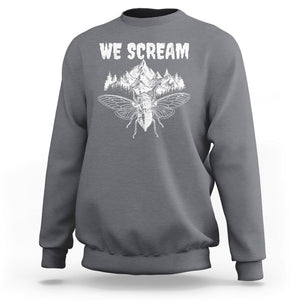 We Scream Funny Summer Cicada Sweatshirt TS09 Charcoal Print Your Wear