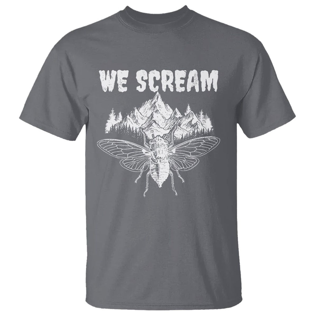We Scream Funny Summer Cicada T Shirt TS09 Charcoal Print Your Wear