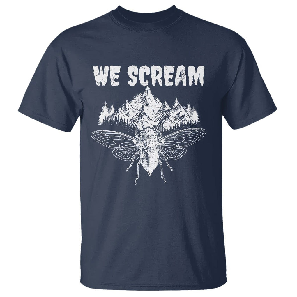 We Scream Funny Summer Cicada T Shirt TS09 Navy Print Your Wear