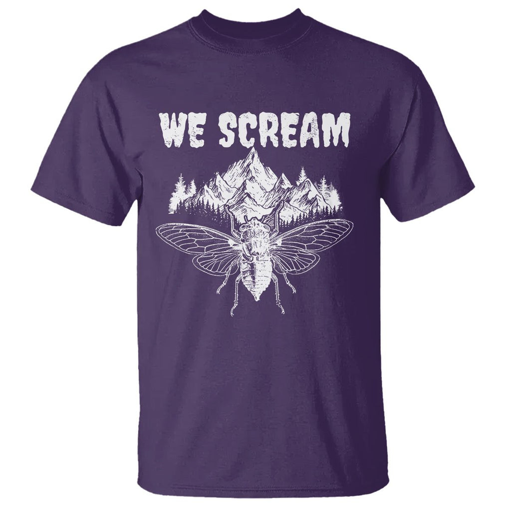 We Scream Funny Summer Cicada T Shirt TS09 Purple Print Your Wear