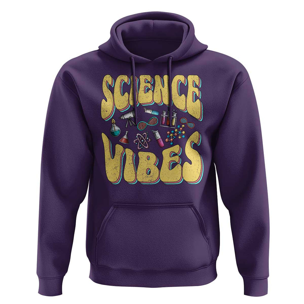 Science Vibes Back To School Retro Groovy Teacher Hoodie TS09 Purple Print Your Wear
