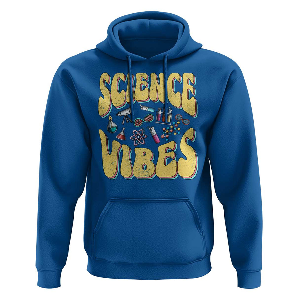 Science Vibes Back To School Retro Groovy Teacher Hoodie TS09 Royal Blue Print Your Wear