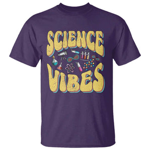 Science Vibes Back To School Retro Groovy Teacher T Shirt TS09 Purple Print Your Wear