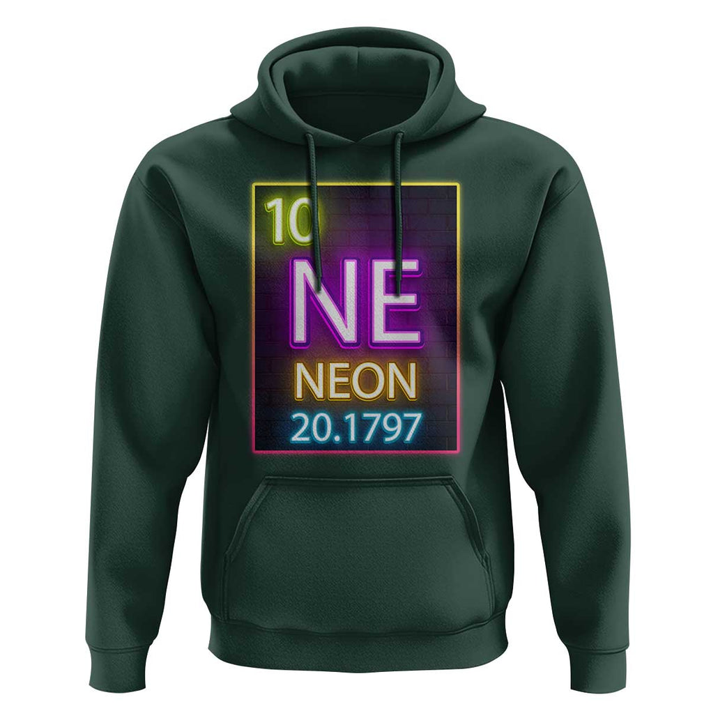 Chemistry Teacher Neon Periodic Table Hoodie TS09 Dark Forest Green Print Your Wear