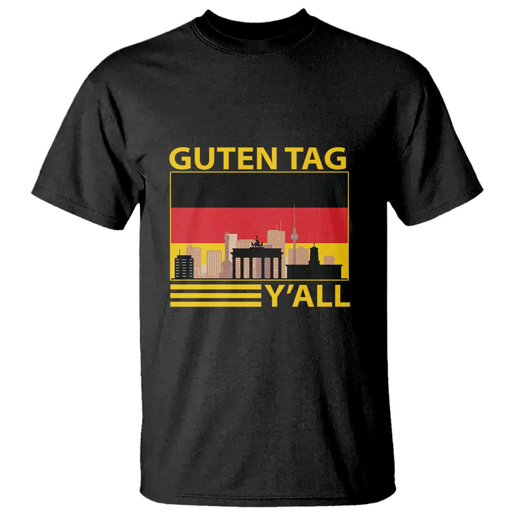 Germany T Shirt Guten Tag Y'all German Flag TS09 Black Print Your Wear