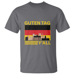 Germany T Shirt Guten Tag Y'all German Flag TS09 Charcoal Print Your Wear