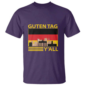 Germany T Shirt Guten Tag Y'all German Flag TS09 Purple Print Your Wear