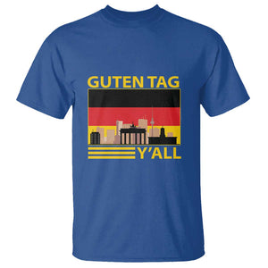 Germany T Shirt Guten Tag Y'all German Flag TS09 Royal Blue Print Your Wear