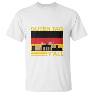 Germany T Shirt Guten Tag Y'all German Flag TS09 White Print Your Wear