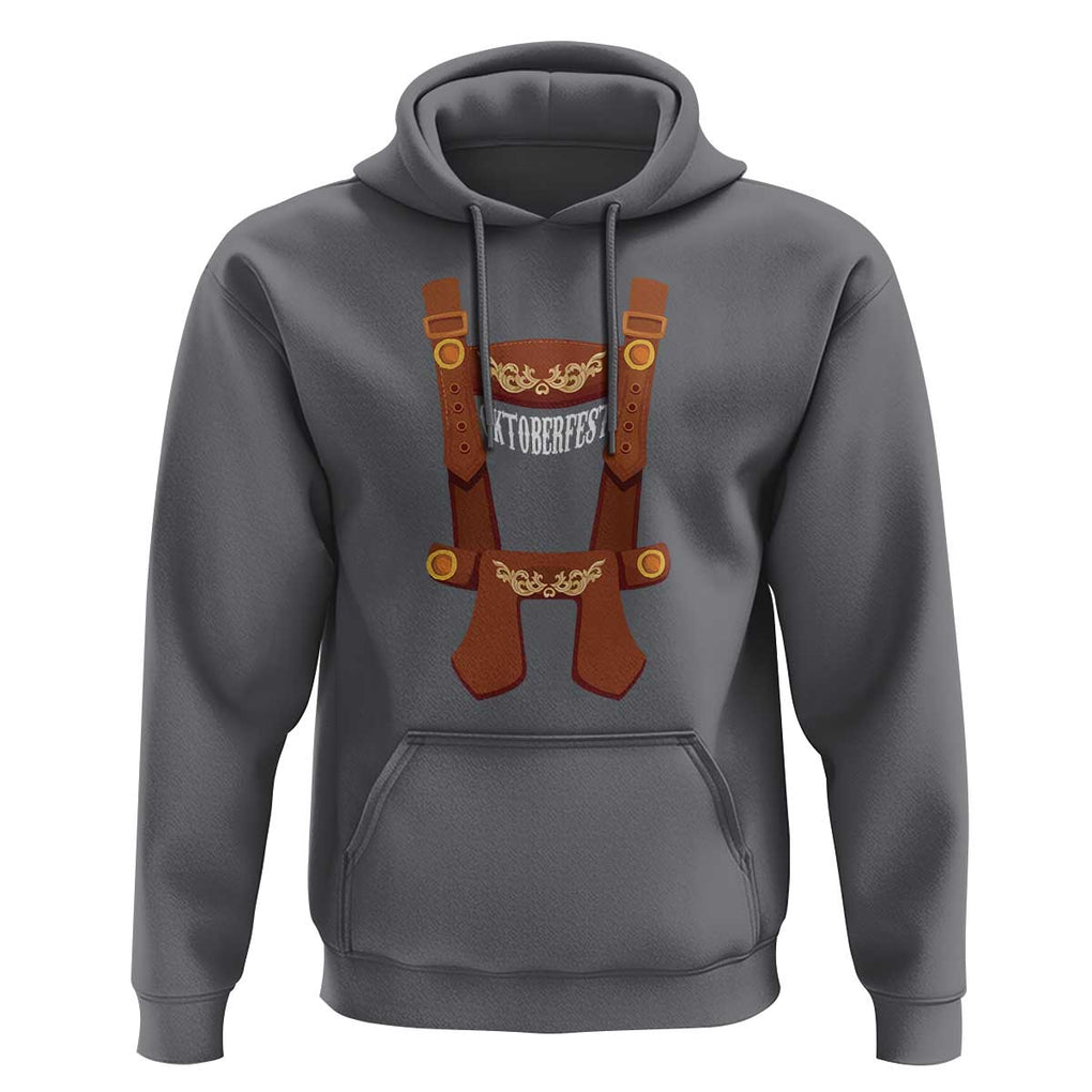 Oktoberfest Hoodie Lederhosen Simple Costume German Beer Festival TS09 Charcoal Print Your Wear