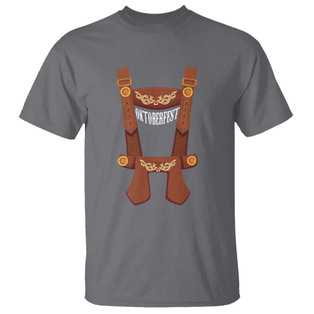 Oktoberfest T Shirt Lederhosen Simple Costume German Beer Festival TS09 Charcoal Print Your Wear