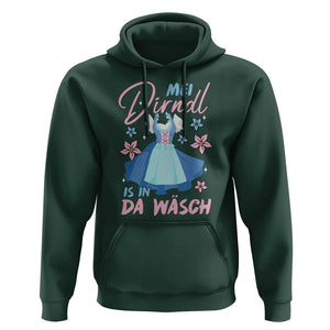 Oktoberfest Hoodie Mei Dirndl In Da Wasch German Girls Women TS09 Dark Forest Green Print Your Wear