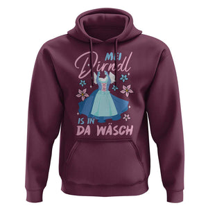 Oktoberfest Hoodie Mei Dirndl In Da Wasch German Girls Women TS09 Maroon Print Your Wear