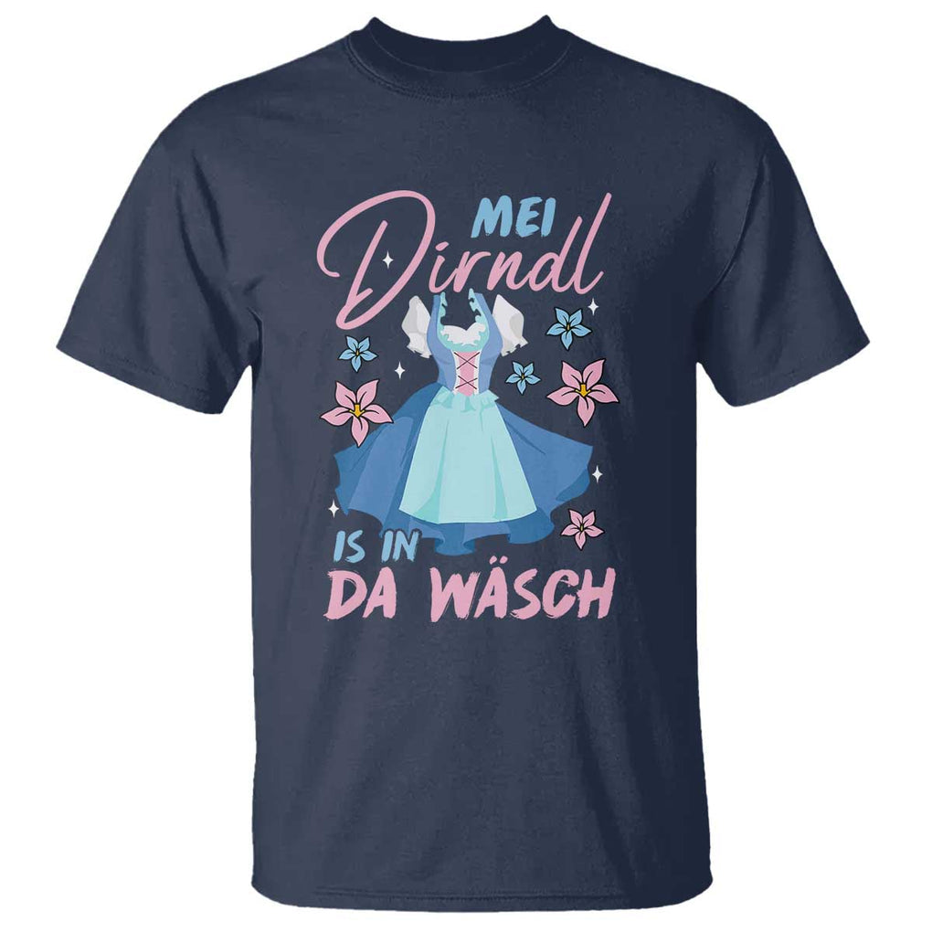 Oktoberfest T Shirt Mei Dirndl In Da Wasch German Girls Women TS09 Navy Print Your Wear
