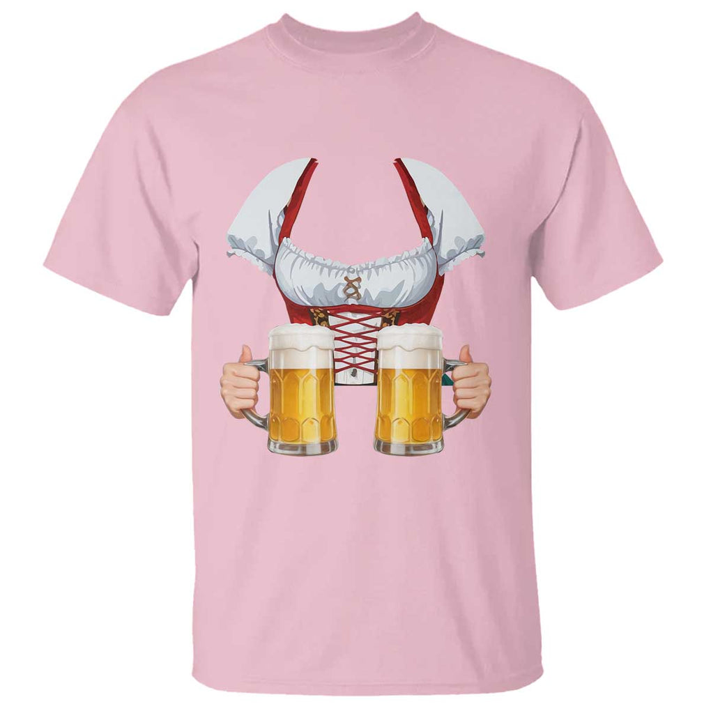 Oktoberfest T Shirt Drindl Simple Costume German Girls Women Beer Festival TS09 Light Pink Print Your Wear