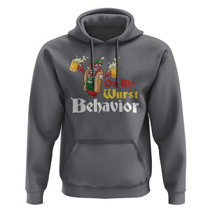 Oktoberfest Hoodie On My Wurst Behavior German Beer Sausage TS09 Charcoal Print Your Wear