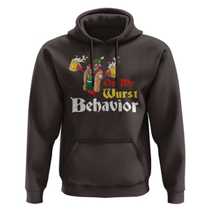 Oktoberfest Hoodie On My Wurst Behavior German Beer Sausage TS09 Dark Chocolate Print Your Wear