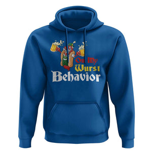 Oktoberfest Hoodie On My Wurst Behavior German Beer Sausage TS09 Royal Blue Print Your Wear