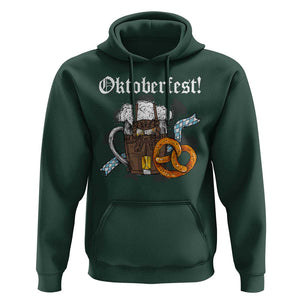 Oktoberfest Hoodie Bavaria German Beer Pretzel TS09 Dark Forest Green Print Your Wear