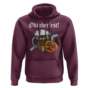 Oktoberfest Hoodie Bavaria German Beer Pretzel TS09 Maroon Print Your Wear
