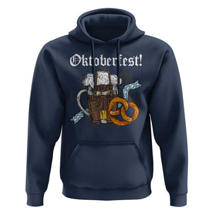 Oktoberfest Hoodie Bavaria German Beer Pretzel TS09 Navy Print Your Wear