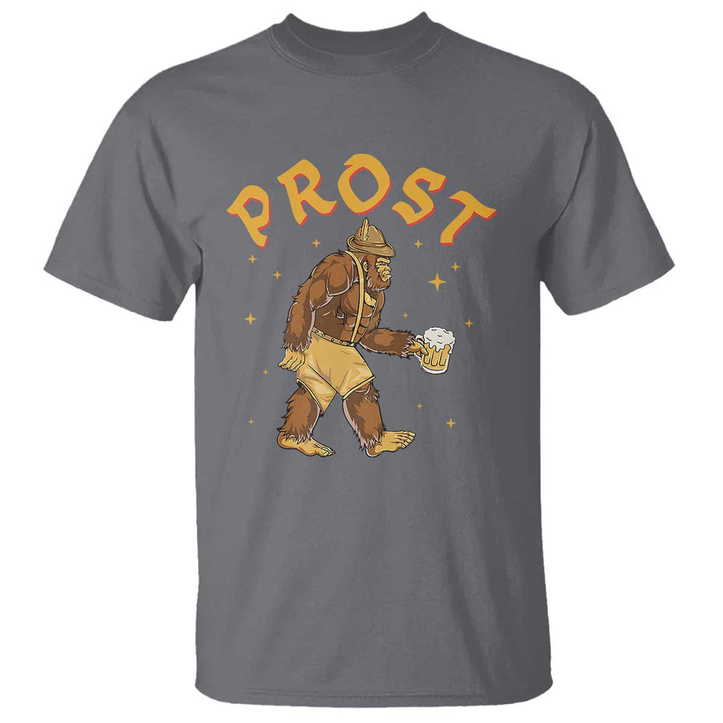 Oktoberfest Prost Bigfoot Lederhosen German Beer T Shirt TS09 Charcoal Print Your Wear