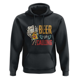 Funny Beer Is Calling Hoodie TS09 Black Print Your Wear