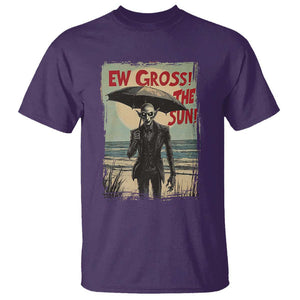 Funny Vampire T Shirt Ew Gross The Sun Sunny Beach Trip Halloween TS09 Purple Print Your Wear