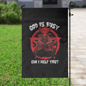 Satan Garden Flag God Is Busy Can I Help You Baphomet Satanic Goat TS09 Print Your Wear