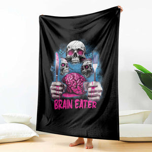 Horror Zombie Throw Blanket Braineater Eat Brain Scary Creepy Halloween TS09 Print Your Wear